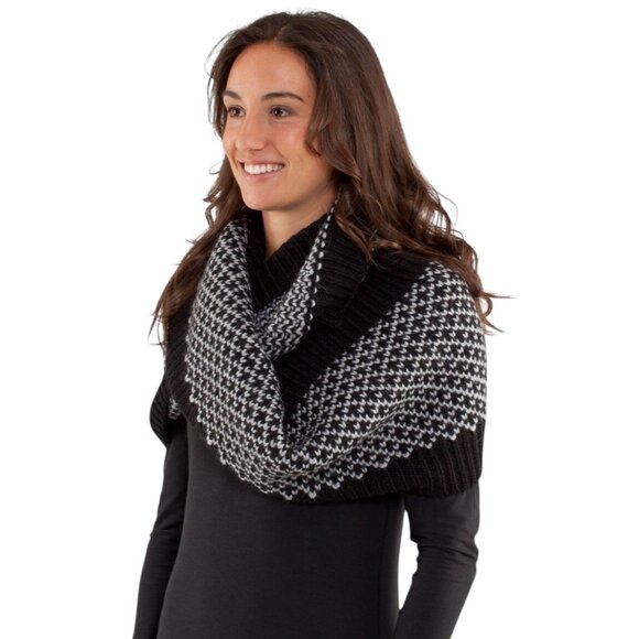 Lululemon Infinity Mad Fair Isle Scarf Silver Slate/Black One Size Winter Boho - Picture 8 of 14